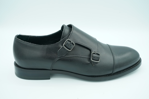 Classic Double Monk black shoe