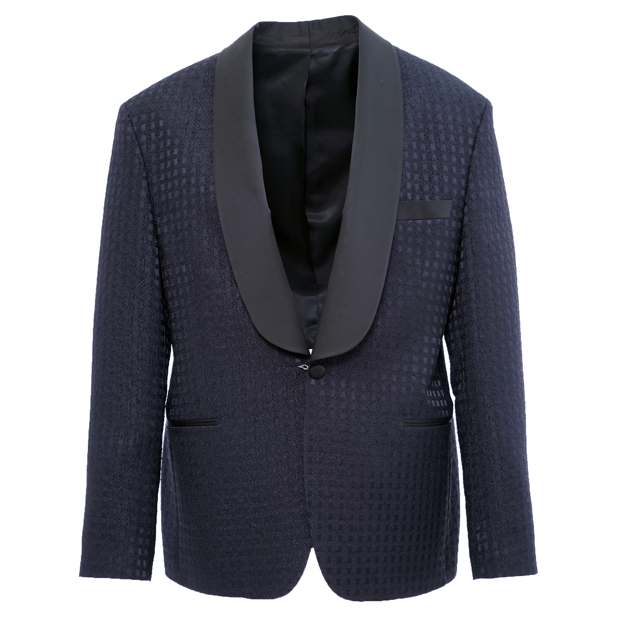 Blue Square Tuxedo Jacket - Esclot Suit Tailors London