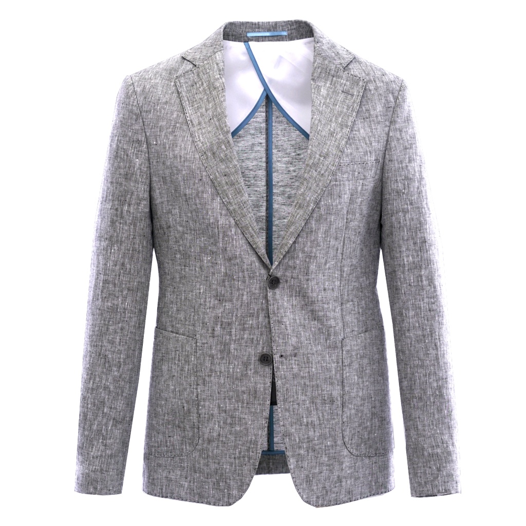 GREY LINEN SUIT JACKET Esclot Tailoring London