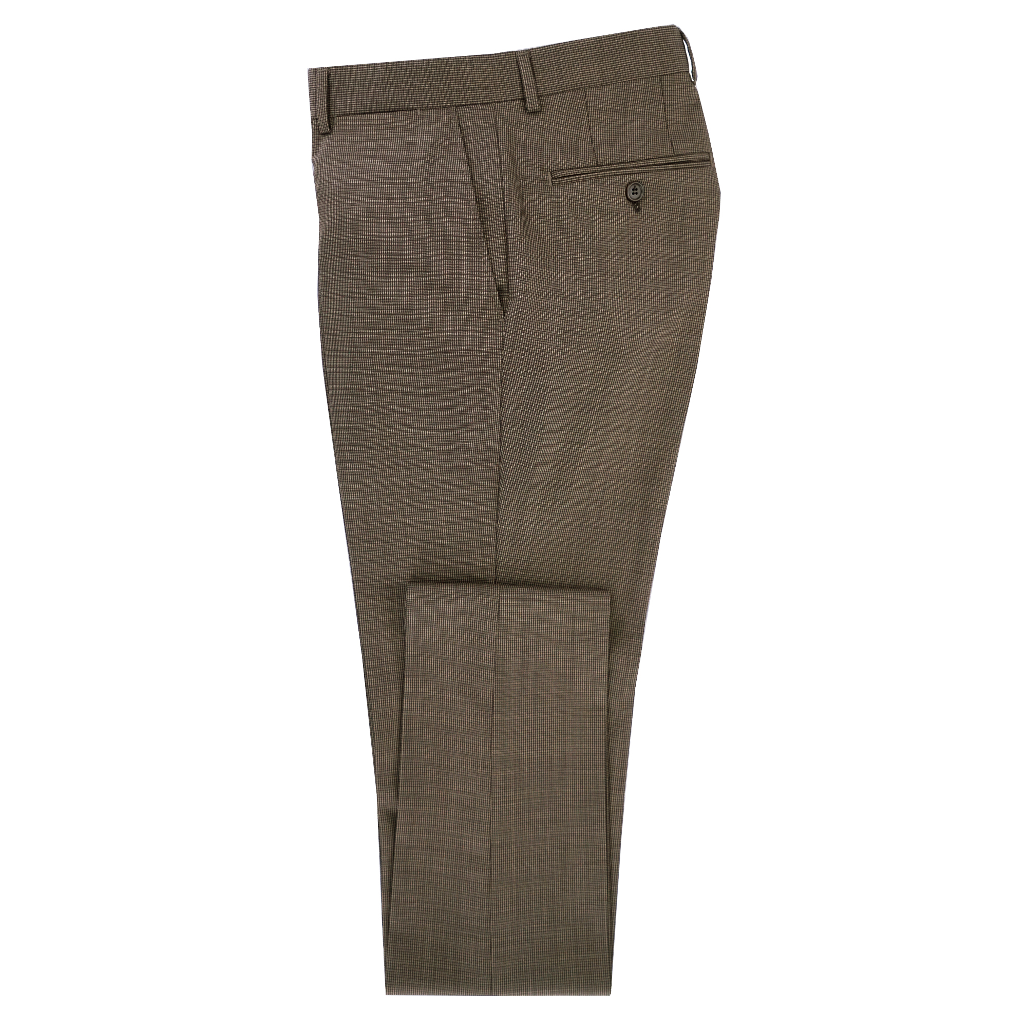 Brown Micro Check Suit Trouser - Esclot Tailoring London